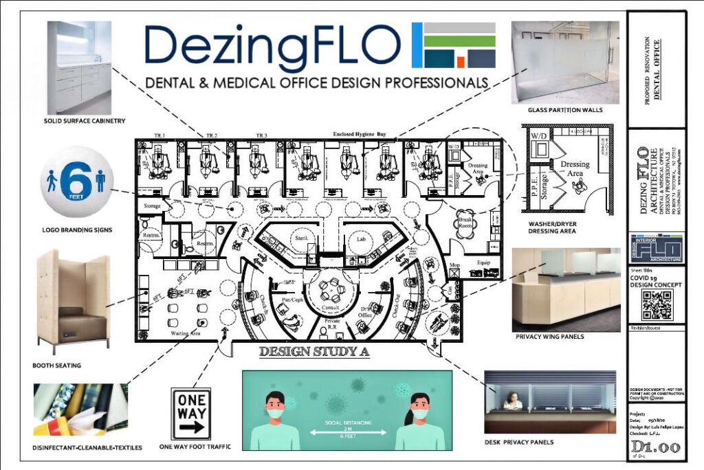 medical dental office design floor plan in Washington, DC